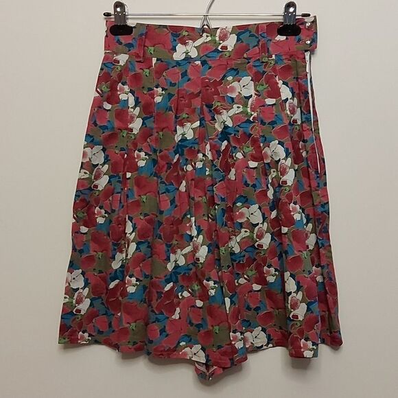 Floral high waisted cotton skort W26" - Picture 1 of 5